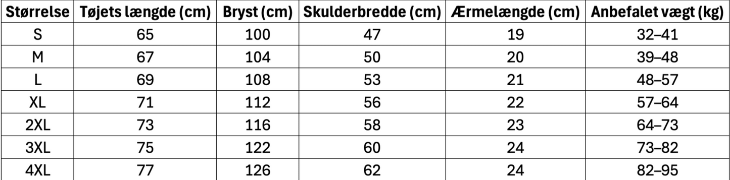Størrelsesguide til “Free Palestine” T-shirts med Statement Grafik – Flere Motiver