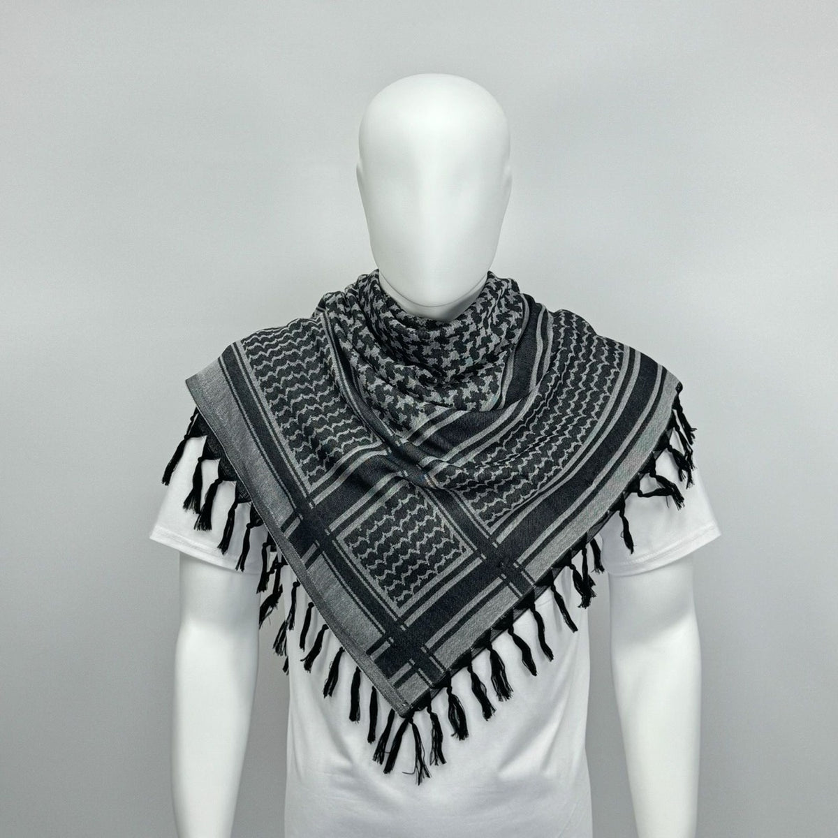 Mørkegråt keffiyeh kufiya palæstinensisk tørklæde