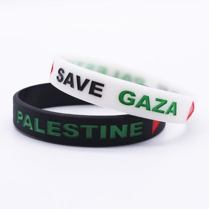 2 stk. Plastik Armbånd med Hvid baggrund