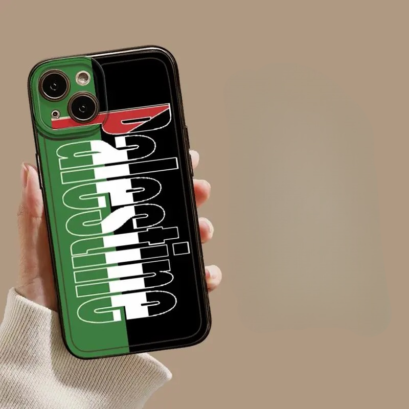 Samling af Mobilcovers med Palæstinensiske Motiver og Budskaber