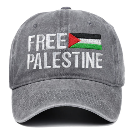 Grå Capmed Free Palestine