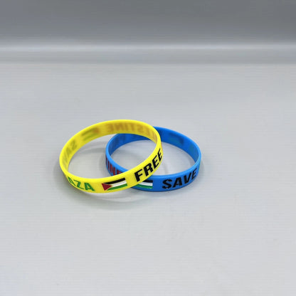 Silikonearmbånd Med Palæstinensiske Budskaber – Flere Varianter