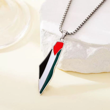 Palæstinensisk Halskæder – Kortformet Vedhæng i Guld og Sølv