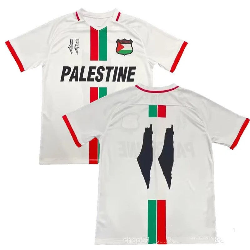 Hvid FC Palestine Fodboldtrøje