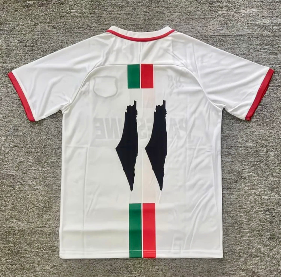 Hvid FC Palestine Fodboldtrøje, bagpå