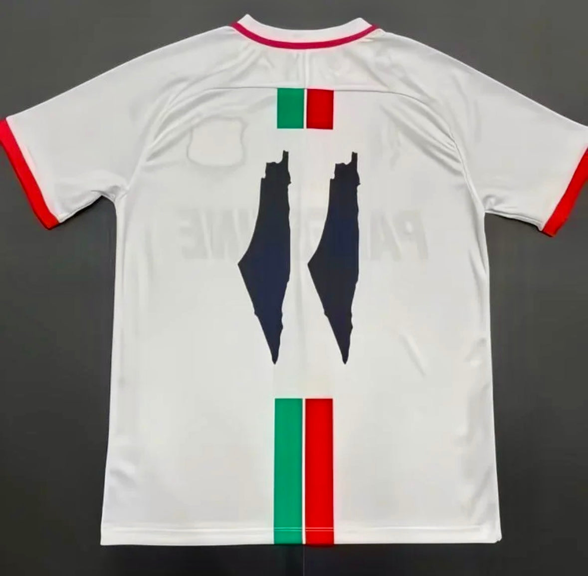 Hvid FC Palestine Fodboldtrøje, bagpå