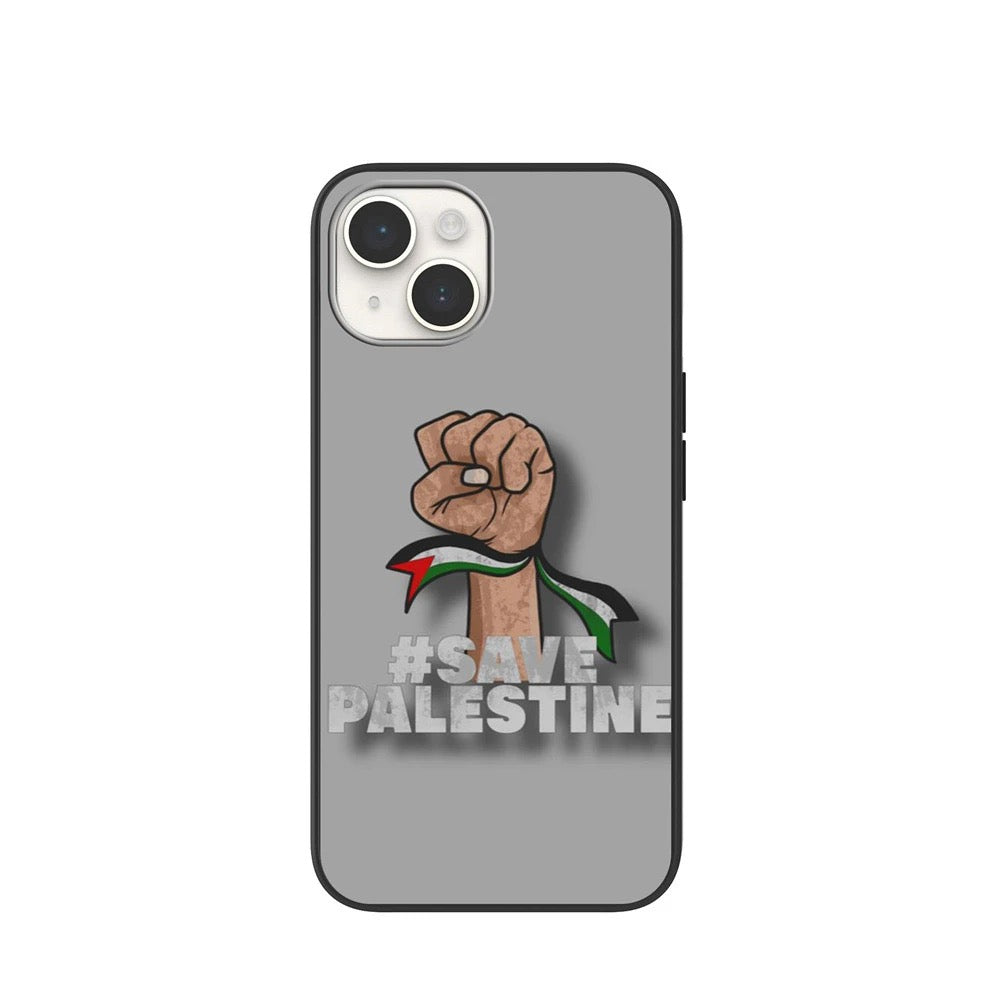 Hvid iPhone Cover med #Save Palestine