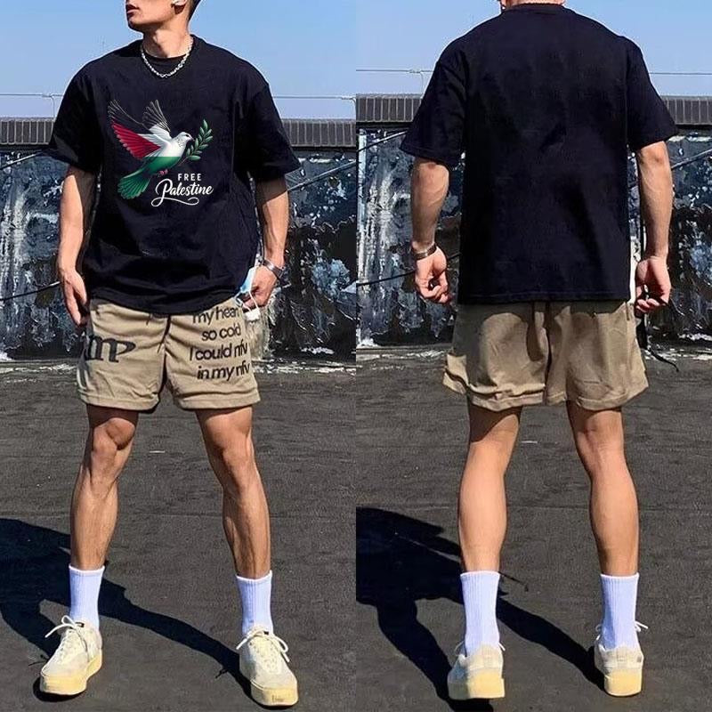 Free Palestine T-shirt med Fredsdue – Flere Farver