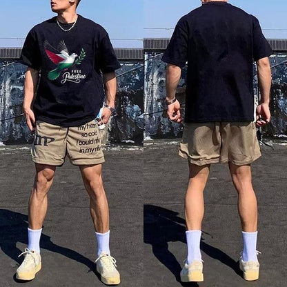 Free Palestine T-shirt med Fredsdue – Flere Farver