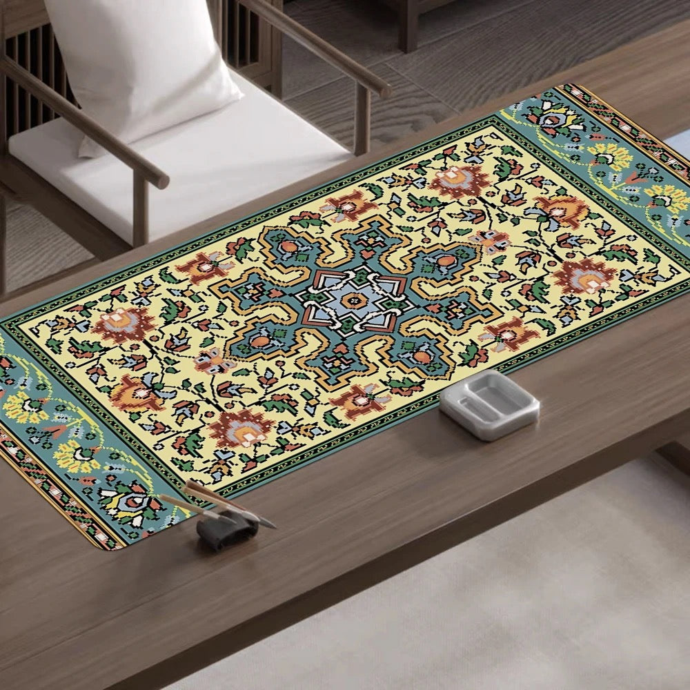 Orientalsk skrivebordsunderlag – Turkis & Gul Mosaik