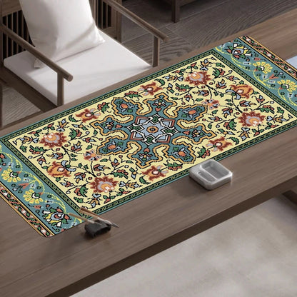 Orientalsk skrivebordsunderlag – Turkis & Gul Mosaik