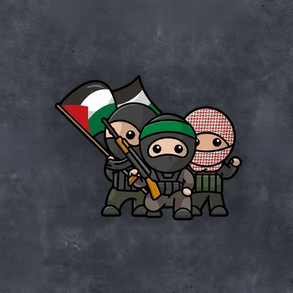 Klistermærker Med Palæstinensisk Budskab – Flere Motiver og Størrelser