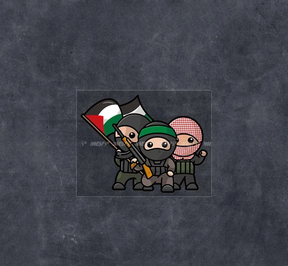 Klistermærker Med Palæstinensisk Budskab – Flere Motiver og Størrelser