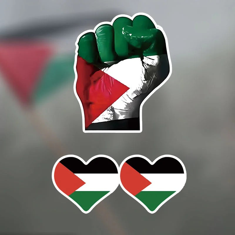 Palæstinensiske Tattoo Klistermærker – Sæt med 6 Varianter (2 stk. pr. Rulle)