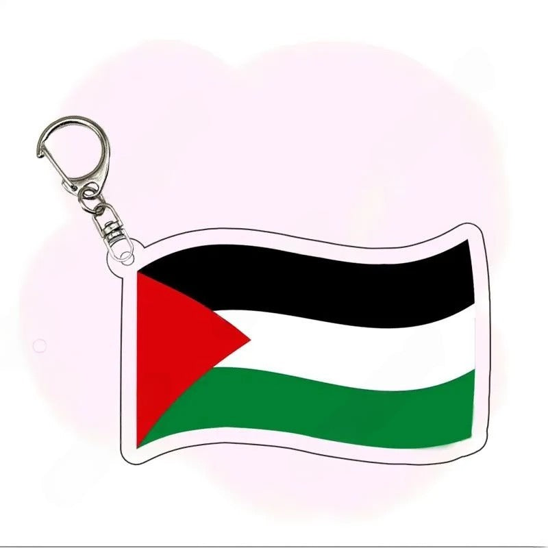 Sæt med 4 Palæstinensiske Nøgleringe – Flag & Solidaritet