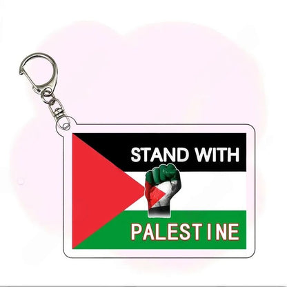 Sæt med 4 Palæstinensiske Nøgleringe – Flag & Solidaritet