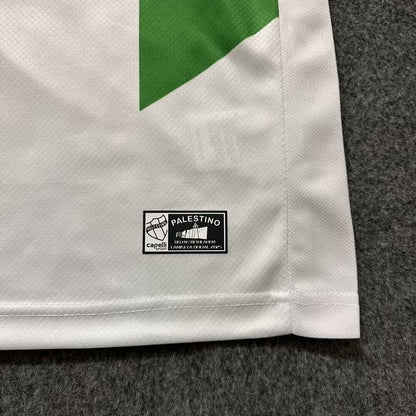Palestino Fodboldtrøje 2024 – Hvid, Sort, Rød og Grøn (nederst højre)