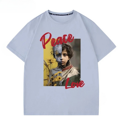 Peace & Love T-shirt med Solsikker