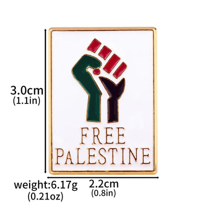 Pin med Free Palestine Hånd