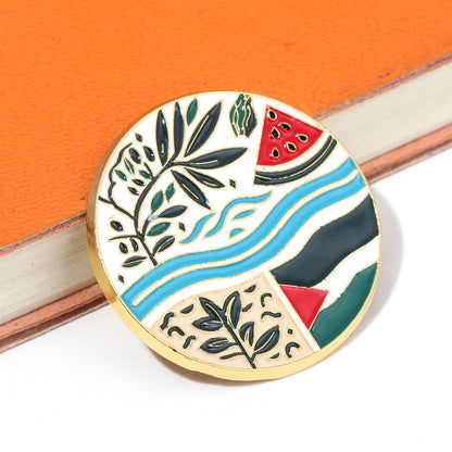 Palæstinensisk Kunstnerisk Pin-Badge – Unikt Design