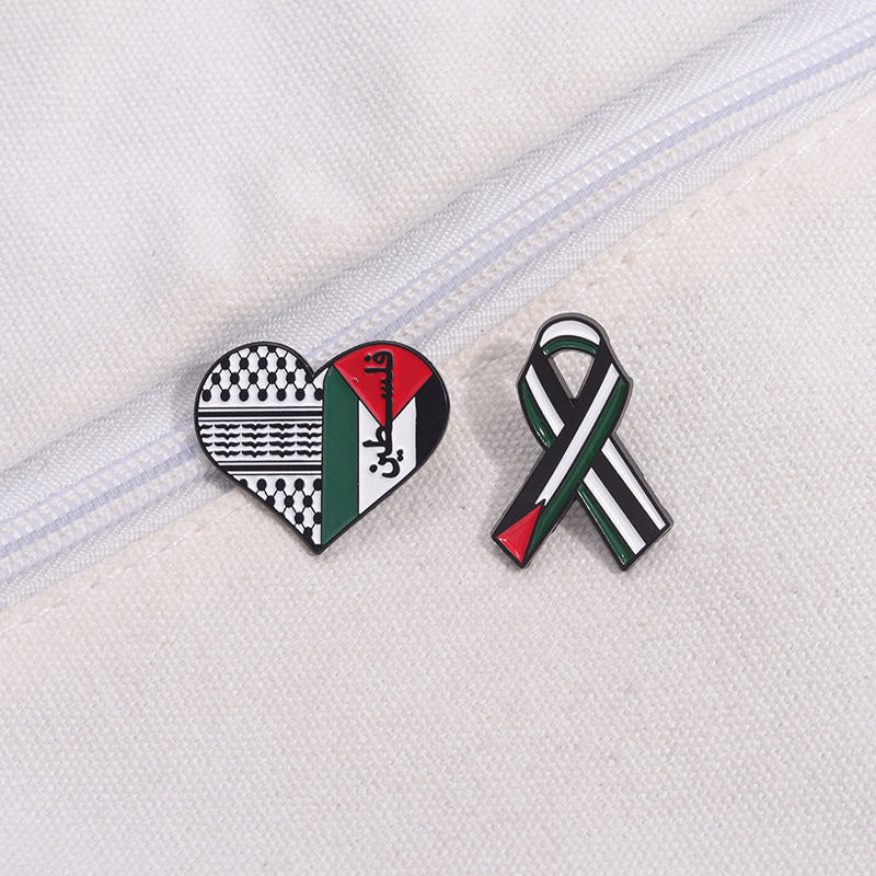 Palæstinensiske Emalje Pins – Symbolsk Natur & Frihed