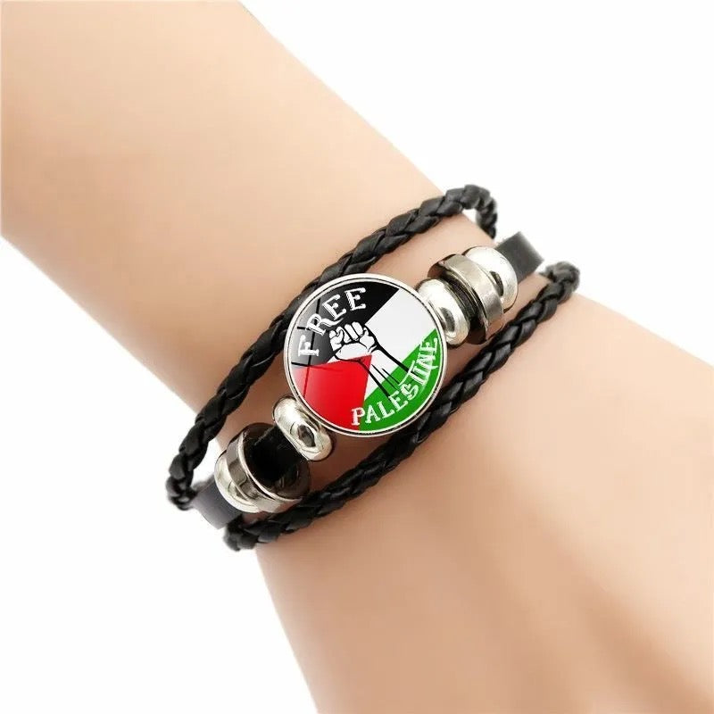 Sort Armbånd med Free Palestine