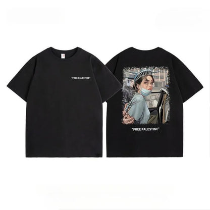 Free Palestine T-shirts – Bushnell & Liberty Girl – Flere Motiver