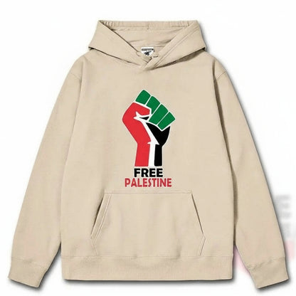 Free Palestine hoodie beige