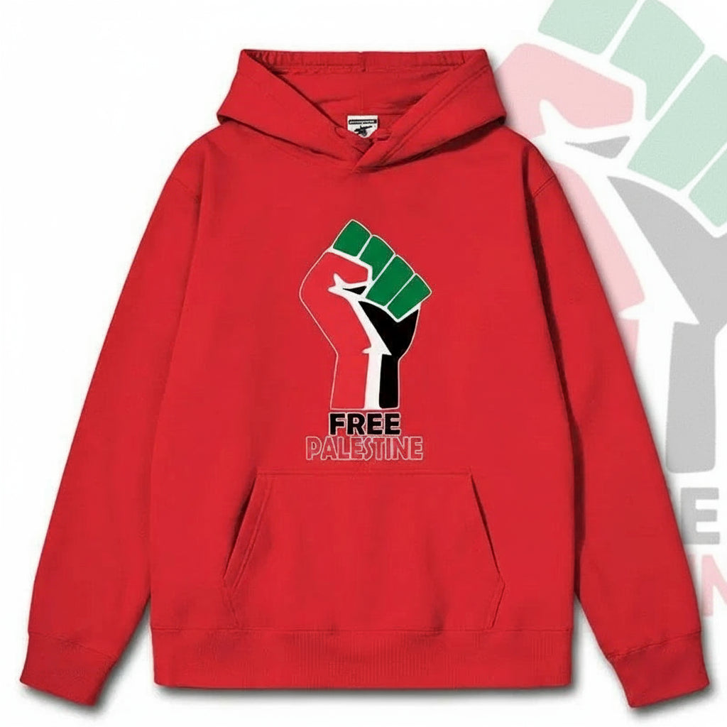 Free Palestine hoodie rød