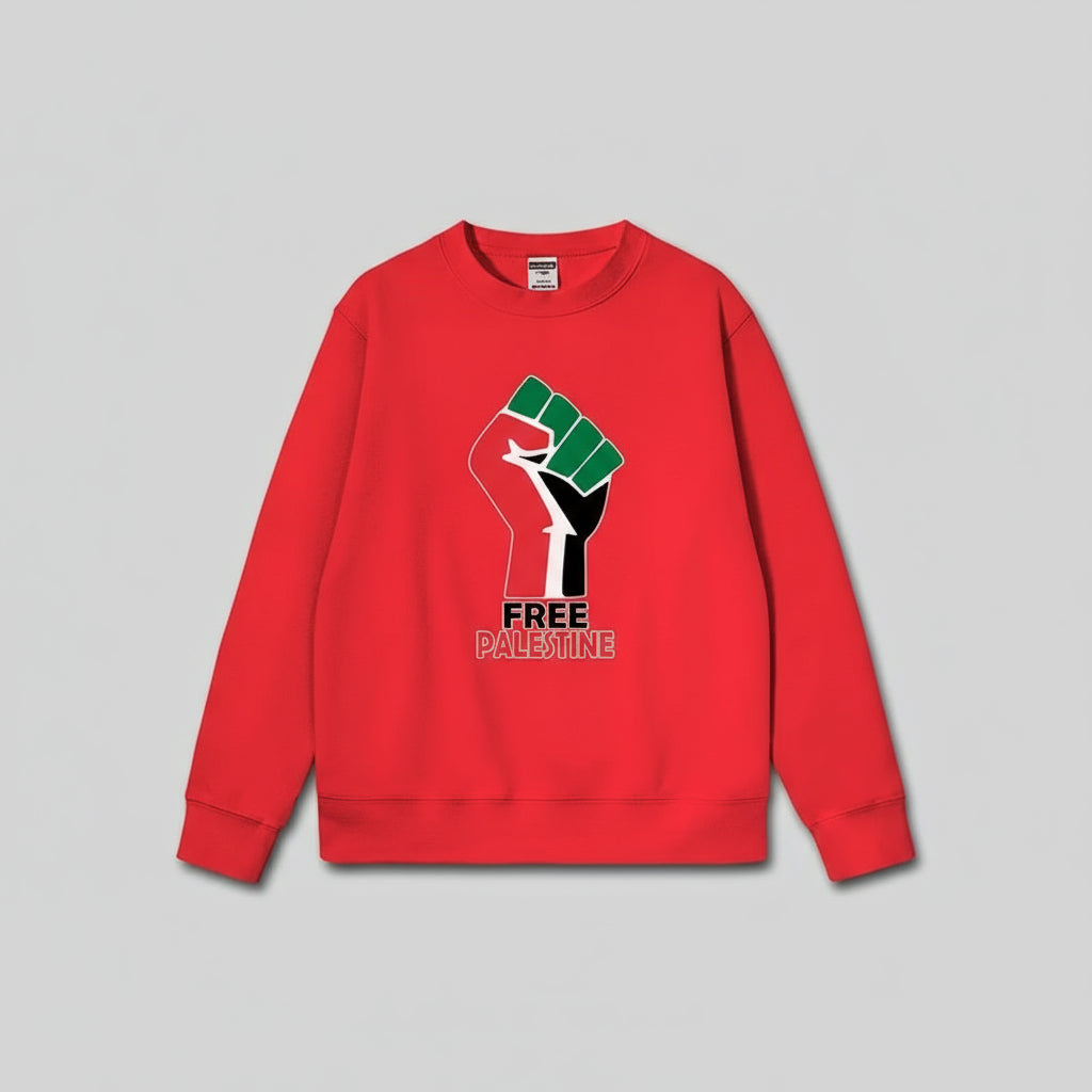 Free Palestine sweatshirt rød