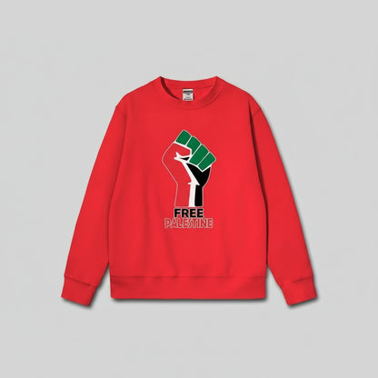 Free Palestine sweatshirt rød