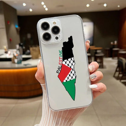 iPhone Cover med Palestine Skrift og Land