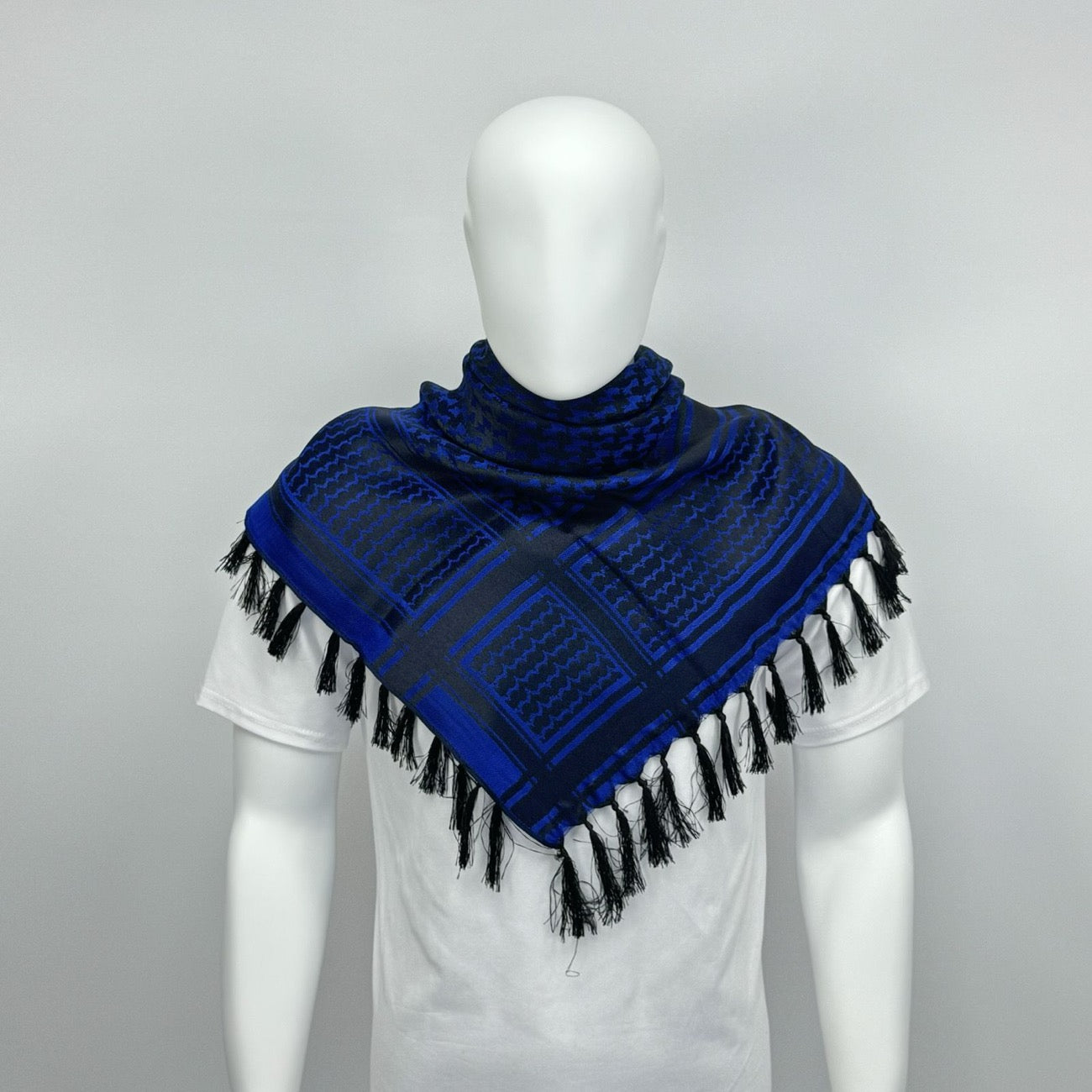 Koboltblåt Palæstinensisk kufiya keffiyeh tørklæde. 