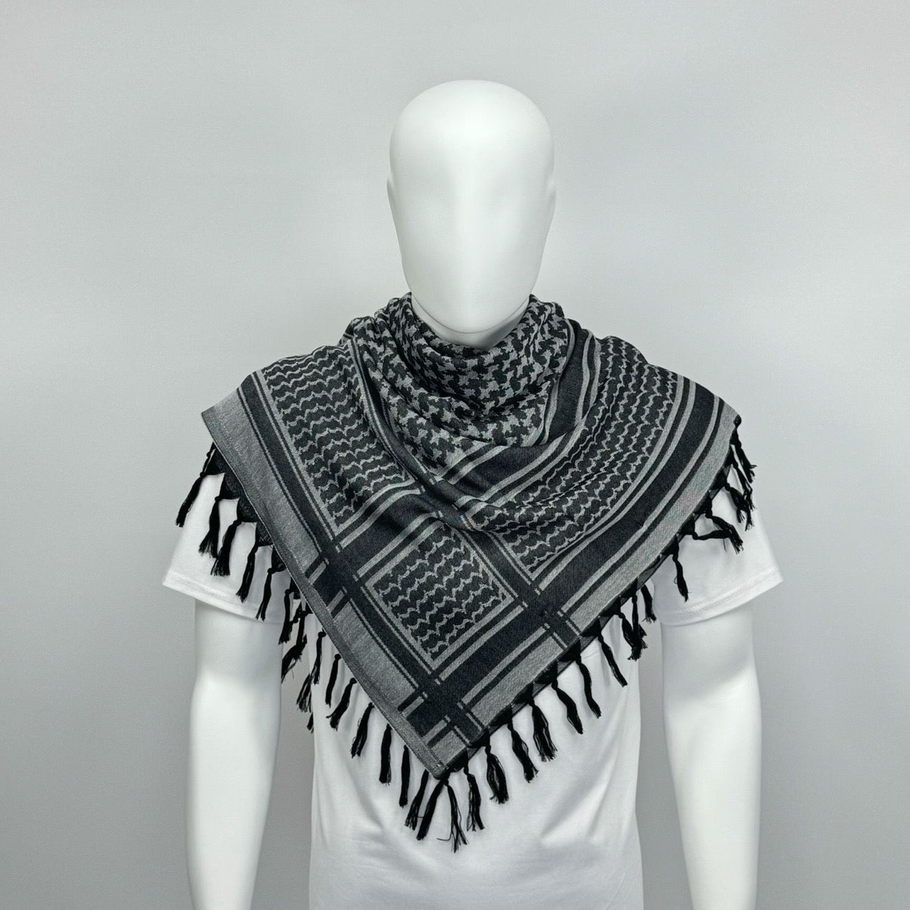 Mørkegråt keffiyeh kufiya palæstinensisk tørklæde