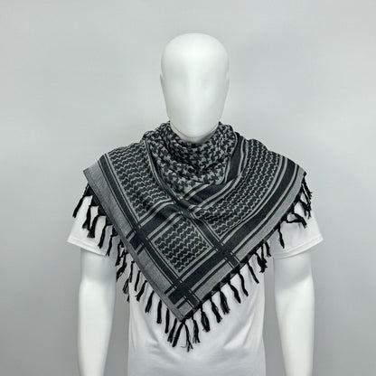 Mørkegråt keffiyeh kufiya palæstinensisk tørklæde