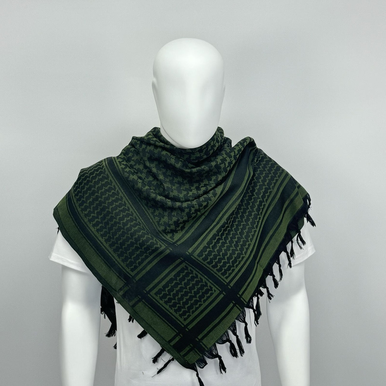 Mørkegrøn keffiyeh kufiya palæstinensisk tørklæde