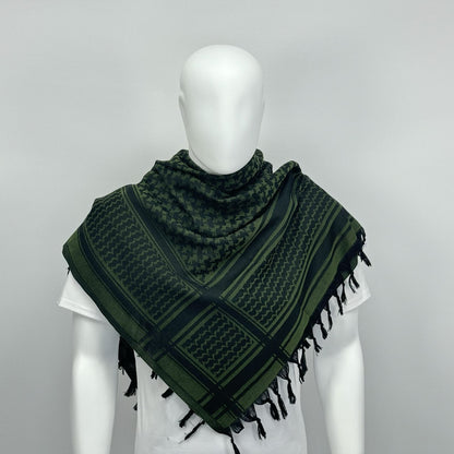 Mørkegrøn keffiyeh kufiya palæstinensisk tørklæde