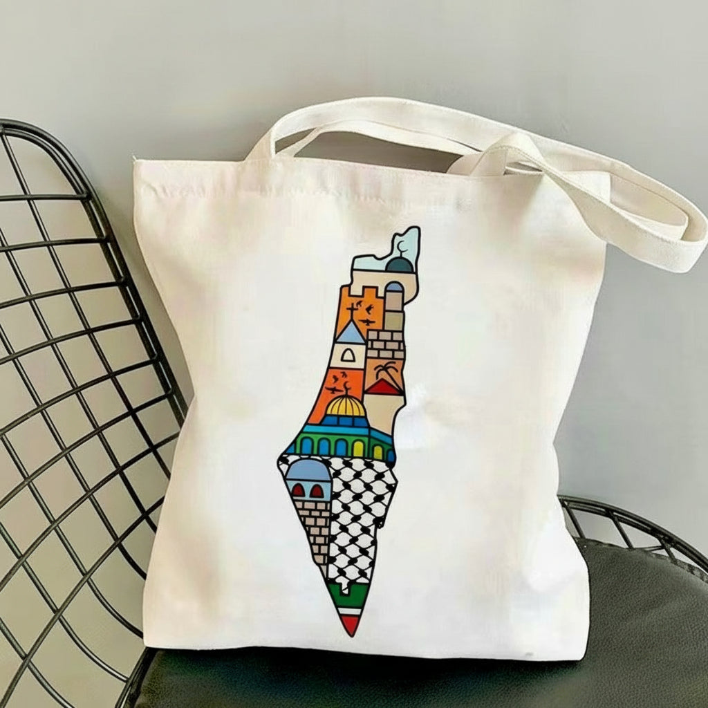 Palæstina mulepose Keffiyeh-design.