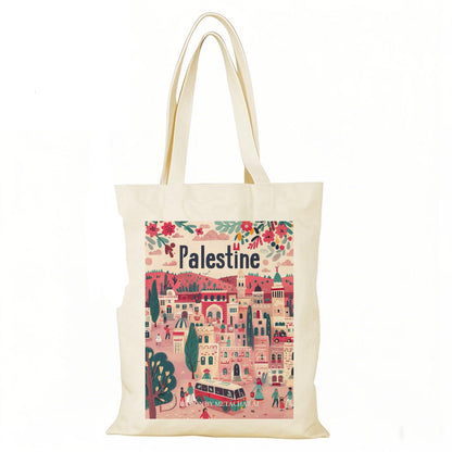 palæstina landsby illustration taske