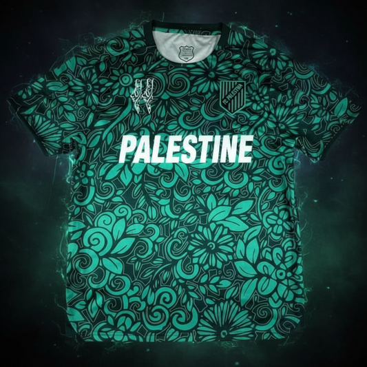 Palæstina fodboldtrøje grøn zaitoun mønster