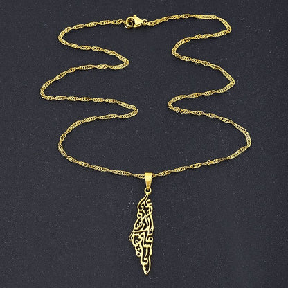 Palæstinensisk Halskæde med Kortvedhæng