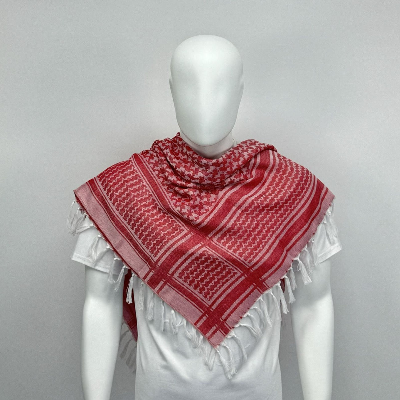 Rødt keffiyeh kufiya palæstinensisk tørklæde