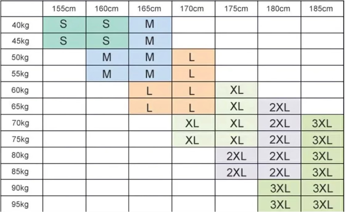 size chart Free Palestine Sweatshirts og hoodies med tryk 1